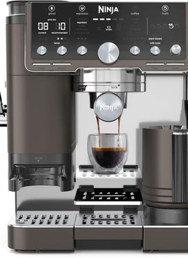 Ninja Luxe Pro 3-in-1 Coffee Machine, Latte, Cappuccino, Cold Brew & Espresso Maker With Built in Bean Grinder & Milk Frother, Easy to Use, 5 Automated Froth Presets, Bronze, ES701UKBR
