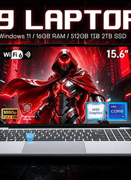 2026 Gaming Laptop Intel i9-10980HK/9900U Windows 11 Pro Office Study Computers 16GB RAM 1TB SSD Backlit Keyboad 15.6