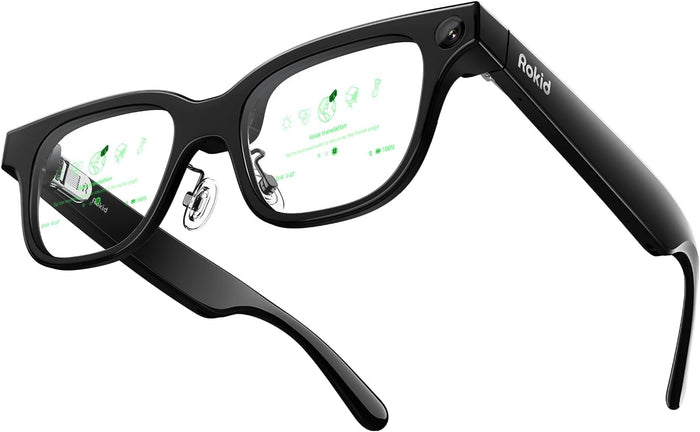 AI & AR Smart Glasses, First AI Glasses with ChatGPT & Gemini Support, Ultra-light 49g, Real-time Translation & Navigation, Meeting Notes