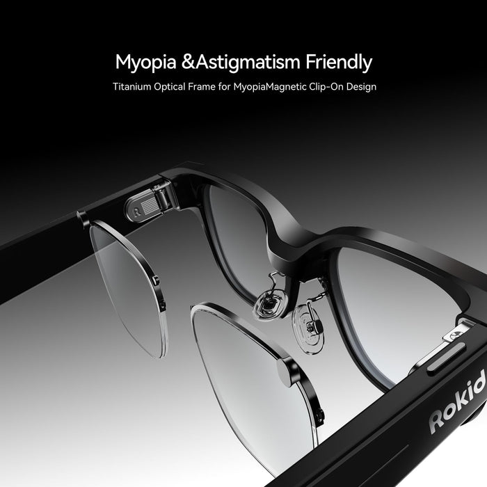 AI & AR Smart Glasses, First AI Glasses with ChatGPT & Gemini Support, Ultra-light 49g, Real-time Translation & Navigation, Meeting Notes