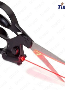 TINSOL Professional Laser Guided Scissors Stainless Steel Precision Cutting Shears Straight Fast Cut Positioning Sewing Crafts