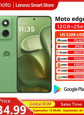 Original Motorola MOTO edge 60 Smartphone 5G Global ROM 6.7‘’ 1.5K 120Hz pOLED Display IP68 MediaTek Dimensity 7400 Cellphone