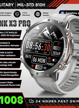 Military TANK X3 1000mAh Battery Smart Watch